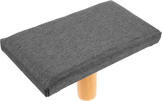 Sosoport Ergonomic Prayer Stool with Soft Cushion Single-Leg Meditation Bench for Sitting Kneeling and Balance Training Portable Gray Seat Suitable for Users