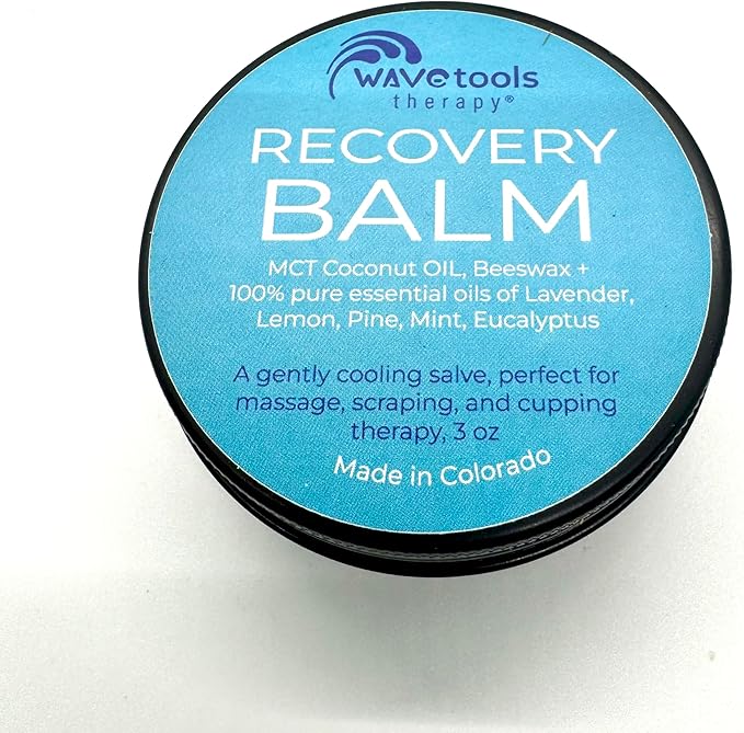 Wave Tools All Natural Recovery Balm Soothe Small Batch Pure Essential Oils Ideal for Massage in Metal Tin