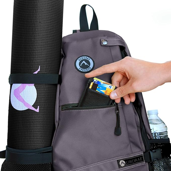 AURORAE Yoga Mat/Gym/Picklleball Cross-body Travel Sling Back Pack. Mat sold separately.