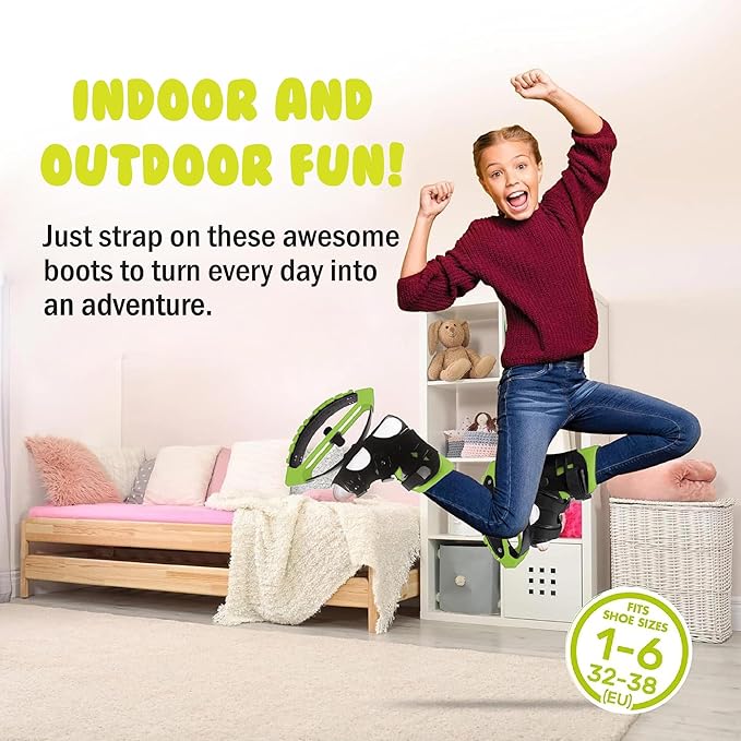 New Bounce Jumping Shoes - Kangaroo Jumping Shoes for Kids - Exercise Moon Shoes - Bouncy Shoes for Ages 8-12 - Size 1-6 (32-38 EU)