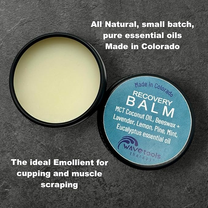 Wave Tools All Natural Recovery Balm Soothe Small Batch Pure Essential Oils Ideal for Massage (1 Ounce Metal Tin)
