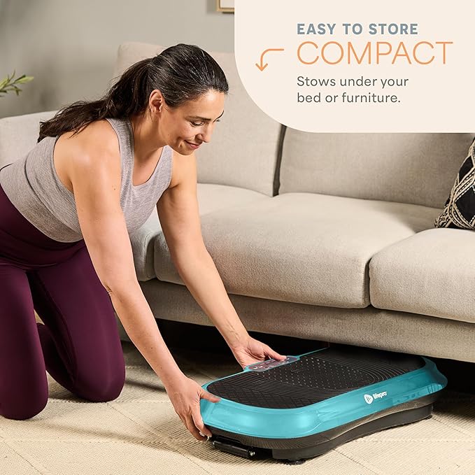 Lifepro Waver Vibration Plate Exercise Machine for Lymphatic Drainage, Muscle Activation, Full-Body Workout Vibrating Platform with Loop Bands, Fitness Equipment for Strength Toning & Fat Loss