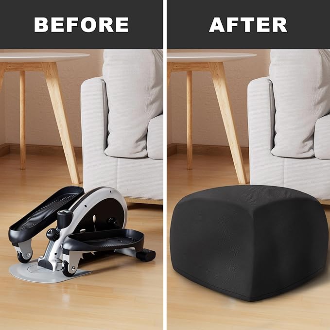 Under Desk Elliptical Cover - Oxford PVC Waterproof & Ellipse Leg Exerciser Case Compatible with YOSUDA YSD-ME/ANCHEER Under Desk Elliptical Machine (Black)