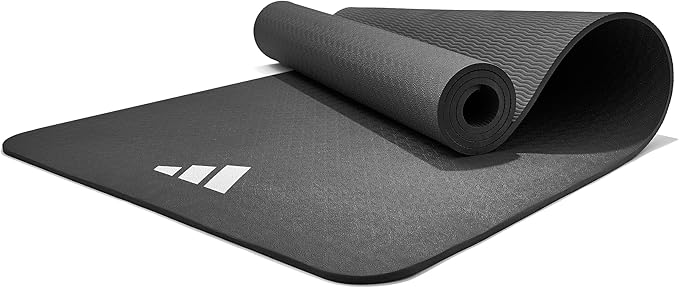adidas Yoga Mat - Eco Friendly - Non Slip, Durable Textured Surface, 8mm
