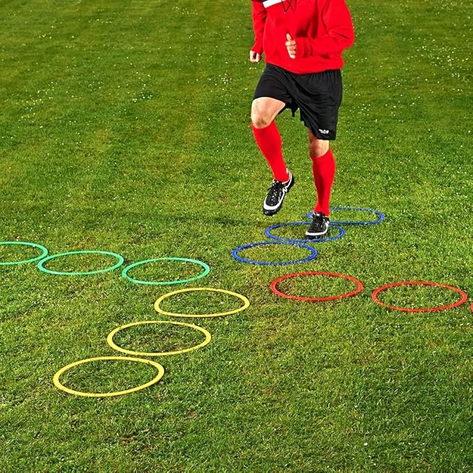 Palos Sports Speed and Agility Flat Hoops - Set of 12-14", 20" or 24" Rings