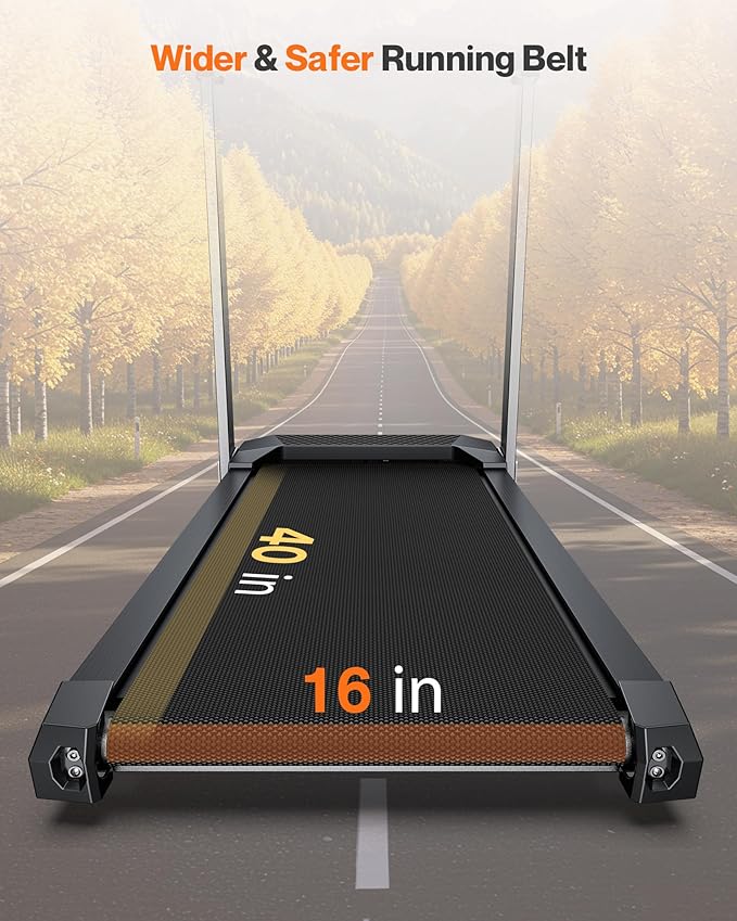 Foldable Treadmill with Incline, 350 LBS Capacity, 3.0HP Quiet Running Treadmills for Home, Incline Treadmill with Pulse Sensor and Bluetooth Speaker, Wide Belt, App & Voice Control, 7.6 MPH