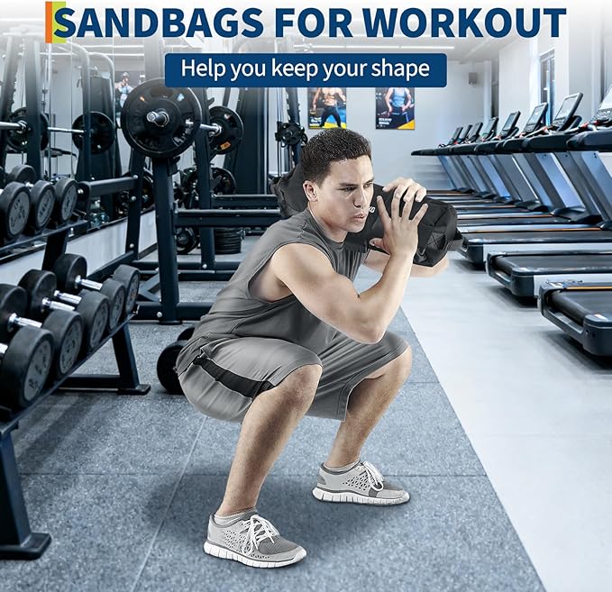 Sandbags for Workout,Adjustable Sand Bags for Fitness,Yoga, Strength Training and Full-Body Workouts,Black
