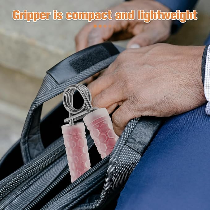 Ciieeo Grip Strength Trainer Finger Exerciser Forearm Grip Strengthener Red Crystal Hand Spring Strength Training Device for Home Gym Fitness