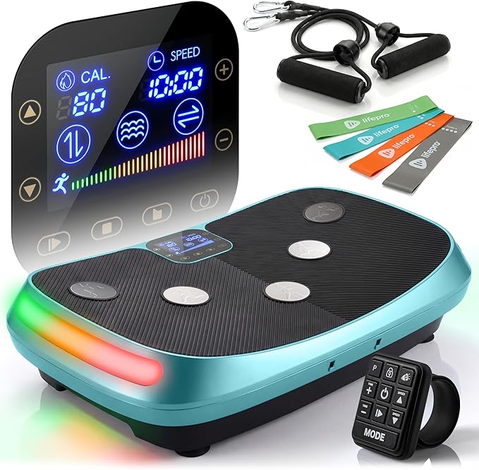 Lifepro Rumblex 4D Vibration Plate Exercise Machine with Triple Motor Oscillation, Linear, and Pulsation – Advanced 4D Vibration Technology for Whole Body Fitness, Weight Loss and Recovery at Home