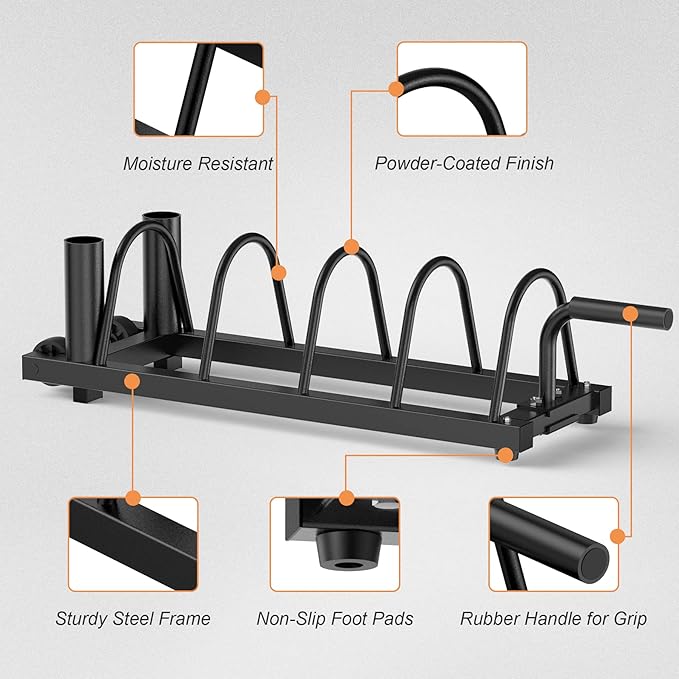 SunHome SunHome Power Cage Squat Rack, 1500LBS Multi-Functional Power Rack with Adjustable Cable Crossover System, J-Hooks, Dip Handles, Weight Plate and Olympic Bar Storage Home Gym