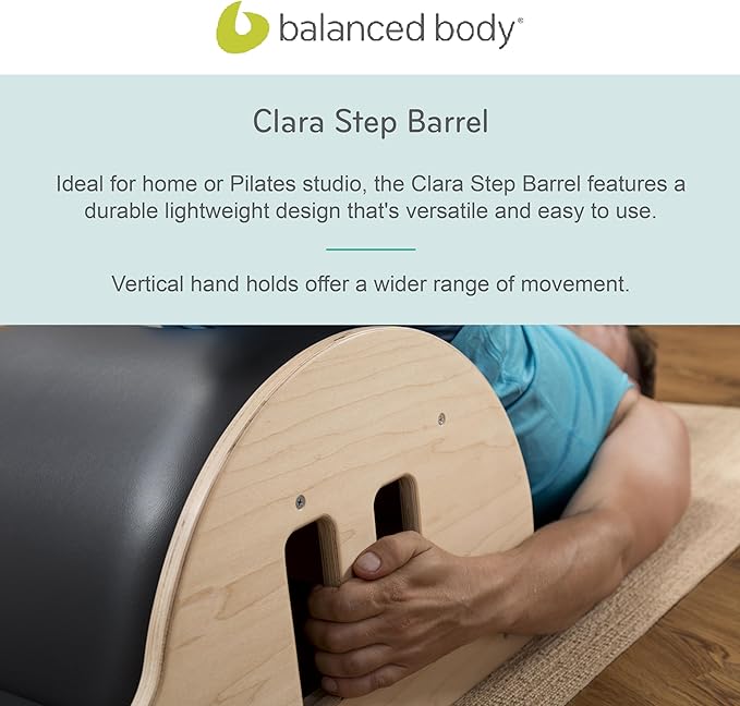 Balanced Body Clara Step Barrel Lite or Heavy, Pilates Barrel, Spine Corrector, Back Stretcher, Workout Equipment for Floor Exercise, Pilates Exercise Equipment for Home or Studio