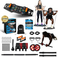 Push Up Board for Full Body Workout at Home - Portable, Joint Friendly, Fun & Motivating Home Workout Equipment with QR Code Guided Workouts - Ideal for Men, Women, Teens - L&C Exercise Essentials