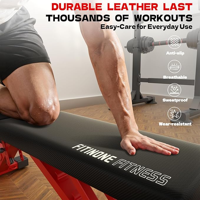 Adjustable Folding Weight Bench for Home Gym, 660 lbs Capacity Multi-Functional Workout Bench Sturdy Durable for Full Body