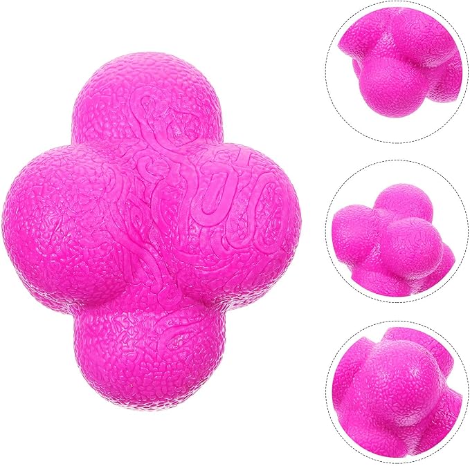 PRETYZOOM Hexagonal Reaction Ball 7cm Purple Agility Training Ball for Indoor Speed and Goalkeeper Reaction Exercises