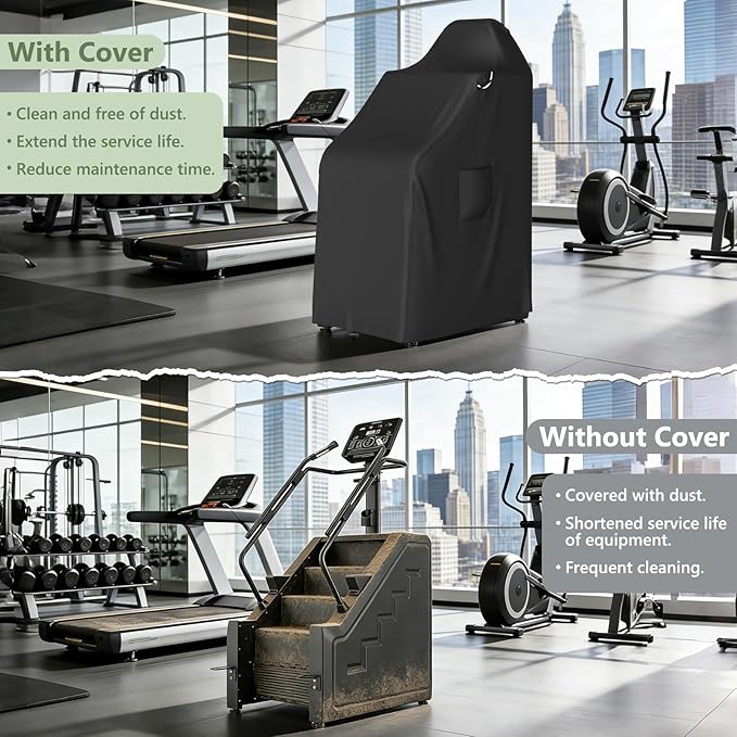 COSHNIBI Stair Stepper Machine Cover,Heavy Duty Waterproof Stair Climber Covers for Most Stair Stepper Machine,Exercise Machine Cover for Home Gym Exercise Indoor & Outdoor