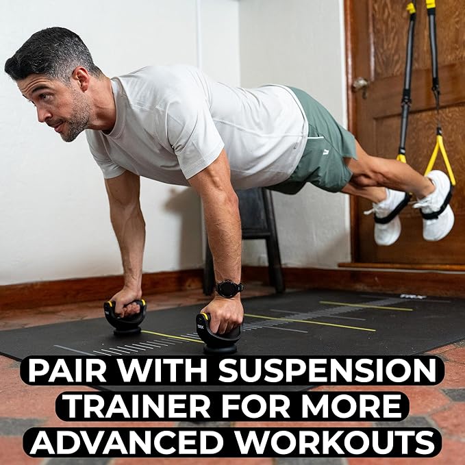 TRX Push-It - Push-up Handles for Strength Training, Home Gym Workouts, Core & Upper Body Exercise Equipment, Ergonomic Push-Up Stands for Chest, Arms & Abs Training