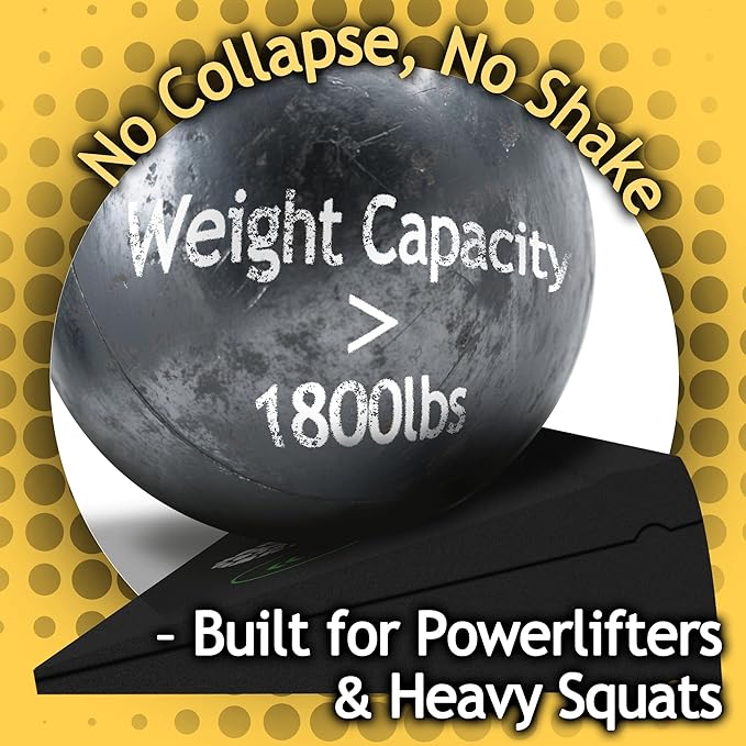 Squat Wedge Height-Adjustable Slant Board: 2Pcs Wide Wedges for Weightlifting Leg Glute Workout Improve Strength and Mobility for Gym Home