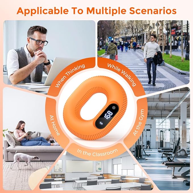 Smart Bluetooth Hand Rehab Exerciser, Silicone Grip Strength Trainer with App Tracking for Injury Recovery, Arthritis Relief, Finger Forearm Muscle Training, Finger Mobility, Carpal Tunnel & Recovery