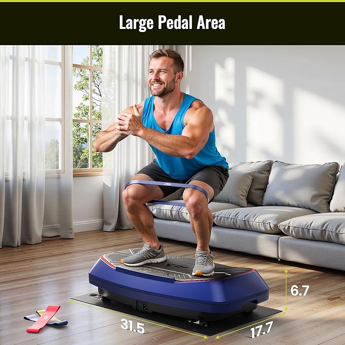 FLYBIRD Vibration Plate Exercise Machine, Adjustable Speed High Intensity Vibration for Muscle Toning Weight Loss Lymphatic Drainage, Full Body Workout Vibration Plate