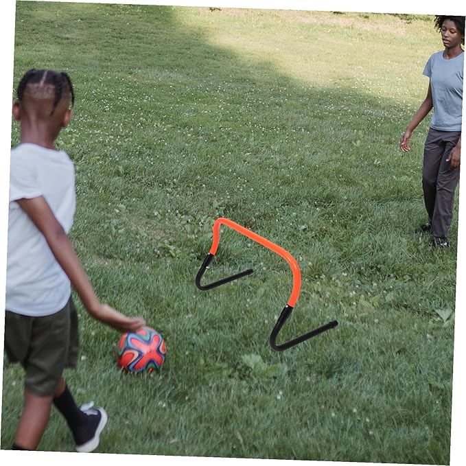 Wear-Resistant Plastic Agility Hurdle Adjustable Speed Training Equipment for Soccer Outdoor Practice with Stable Base for Core Strength and Football Drills