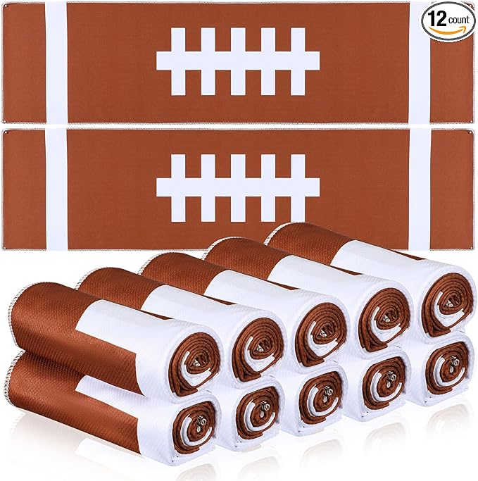 12 Pcs Cooling Towel Baseball Football Basketball Breathable Chilly Softball Soccer Ice Towel, 40"x12" Tennis Microfiber Accessories for Player