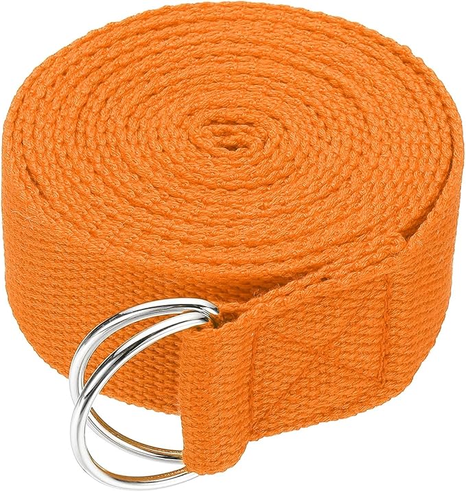 Yoga Strap for Stretching, Athletic Stretch Band with Adjustable Metal D Ring Buckle Yoga Bands