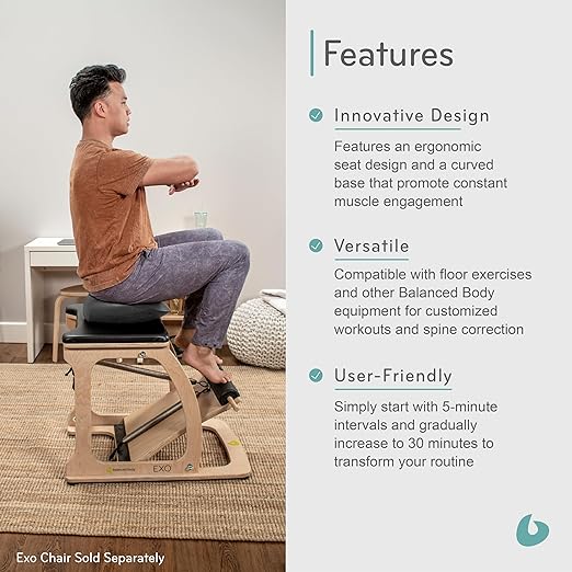 Balanced Body Balansit, Balancing Seat Cushion for Pilates Workouts, Posture Control, and Core Strength, Pilates Equipment for Home or Pilates Studio Use, Large (75+ kg)