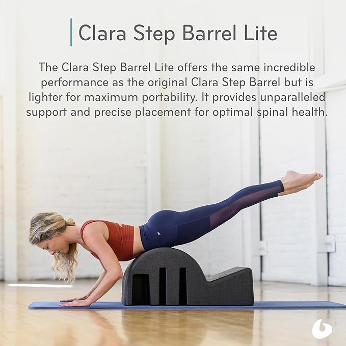 Balanced Body Clara Step Barrel Lite or Heavy, Pilates Barrel, Spine Corrector, Back Stretcher, Workout Equipment for Floor Exercise, Pilates Exercise Equipment for Home or Studio