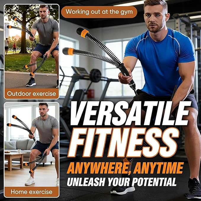 Cordless Battle Rope | Body Conditioning Equipment & Fitness,Cordless Exercise Rope for Workout,For Indoor Outdoor Gym Living Room Women Men Athletes