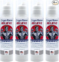 Relieve Post-Workout Massage Gel 4-Pack, Muscle Recovery Rub for Athletes – Hypoallergenic, Fragrance-Free, Non-Greasy Formula with Metered Pump, Made in USA, 6.76 fl oz Each