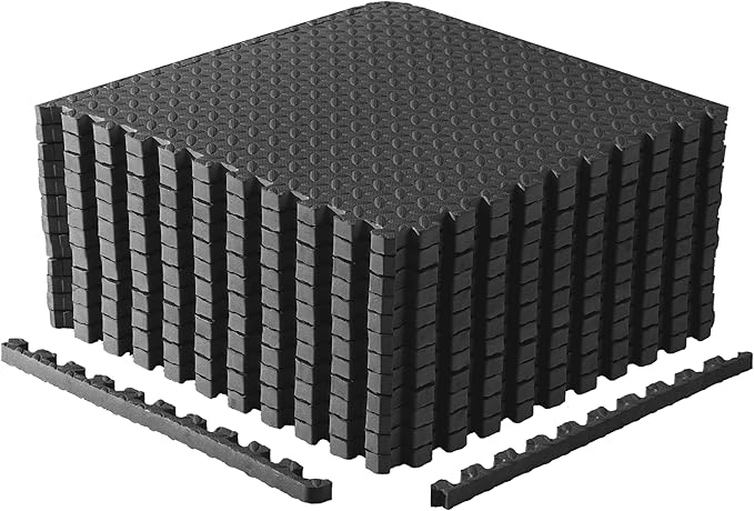 CAP Puzzle Exercise Mats | 1” Thick EVA Interlocking Foam Tiles for Home Gym Flooring | Multiple Options
