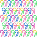 Elcoho 48 Packs Kids Jump Rope Set 7.3 Feet Adjustable Skipping Rope Colorful Kids Outdoor Jump Ropes for Kids Party Favors Outdoor Activity Birthday Reward Gift
