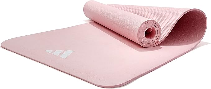 adidas Yoga Mat - Eco Friendly - Non Slip, Durable Textured Surface, 8mm