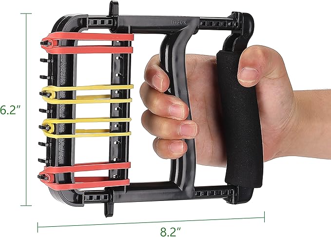 Hand Exerciser,Finger Exerciser and Hand Strengthener for Hands,Finger,Wrist,Forearms and Thumbs Therapy,Black