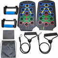 Push Up Board for Home Workout, Multifunctional 28 in 1 Foldable Pushup Station with Non-Slip Mat, Resistance Bands & Storage Bag. Perfect All-in-One Strength Training Equipment for Chest, Arms, Core, and Back, Compact Gym Gear for Men & Women