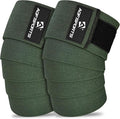 AQF Knee Wraps Weight Lifting Bandage - IPL and USPA Approved Gym Knee Support - Heavy Duty 78” Elasticated Support Straps Guard Powerlifting, Squatting (Pair)