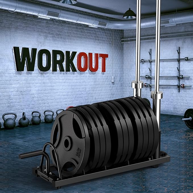SunHome SunHome Power Cage Squat Rack, 1500LBS Multi-Functional Power Rack with Adjustable Cable Crossover System, J-Hooks, Dip Handles, Weight Plate and Olympic Bar Storage Home Gym