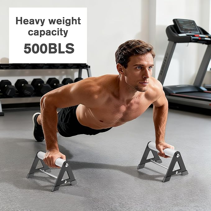 Push Up Stand, Pushup Handles for Strength Training, Heavy-duty Stainless Steel Push Up Bars Gym Exercise Equipment, Hold Up to 500lbs, 1 Pair