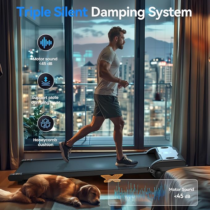 Walking Pad with Incline, 2.5HP Under Desk Treadmill, 3 in 1 Portable Treadmill with Remote Control, LED Display, Hidden Safety Switch, Mini Walking Jogging Machine for Home Office