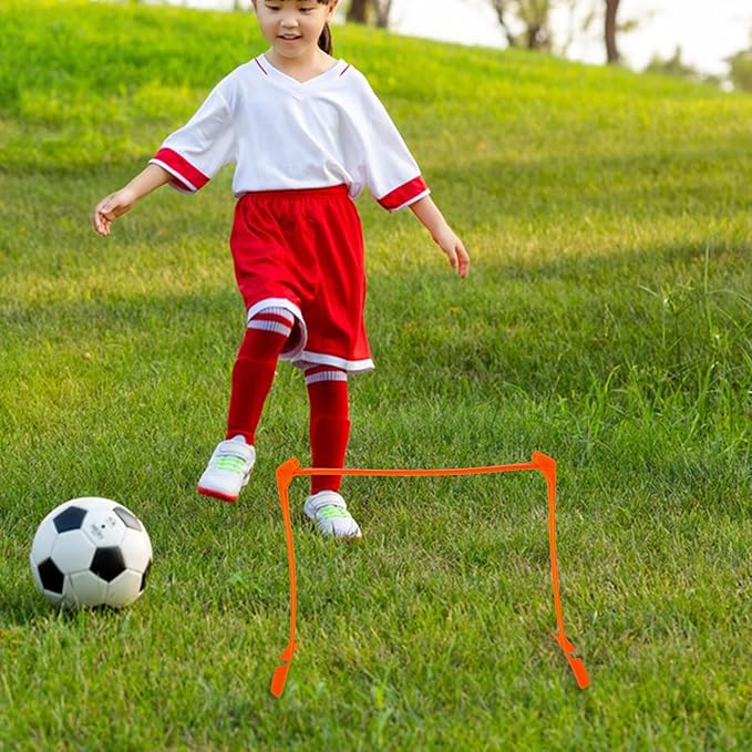 Adjustable Plastic Soccer Training Hurdles, Foldable Speed Hurdles with 3 Height Settings, Wear-Resistant Agility Equipment for Football Drills and Running Practice