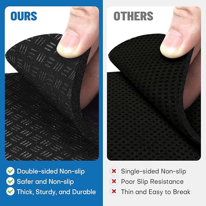 Treadmill Mat Pads 4PCS- Double-Sided Non-Slip - Anti Vibration Mat for Treadmill, Walking Pad, Exercise Bike - Hardwood Floors Protection