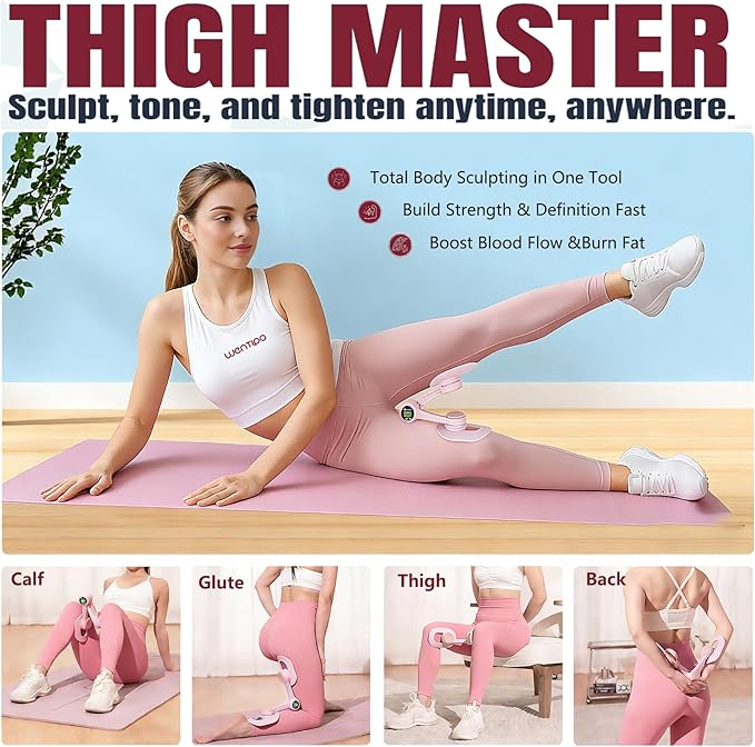 Thigh Trainer & Kegel Exerciser for Women, ,Pelvic Floor Trainer, Postpartum Rehabilitation, Trimmer Inner Thigh,Toner Workout Portable Home Gym Device with Smart Screen Display