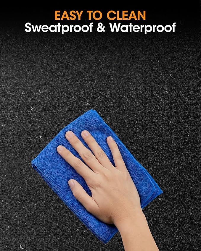 Treadmill Mat 79" x 39", 5mm Thick, for Under Treadmill, Walking Pad & Exercise Bike on Carpet & Hardwood Floors, Non-Slip Stripe Design, Waterproof Floor Protector, Noise & Shock Absorbing