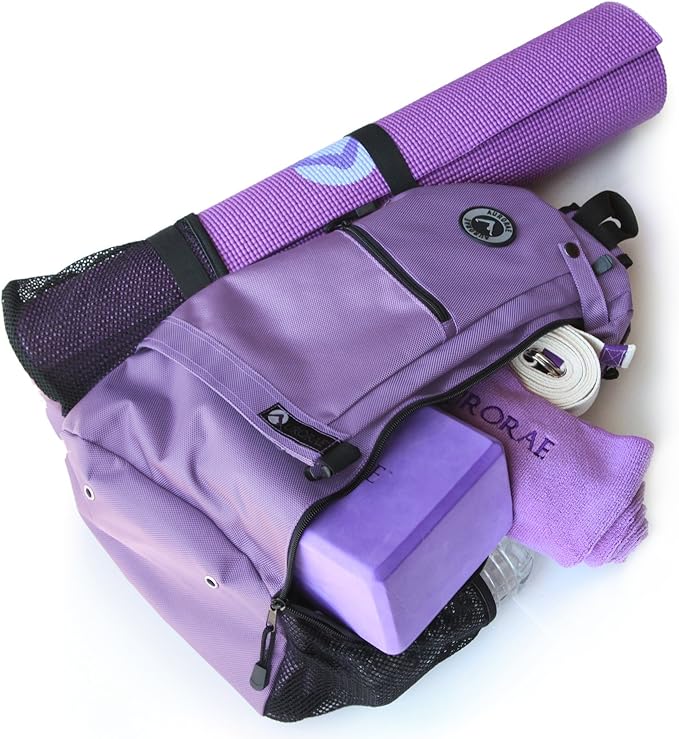 AURORAE Yoga Mat/Gym/Picklleball Cross-body Travel Sling Back Pack. Mat sold separately.