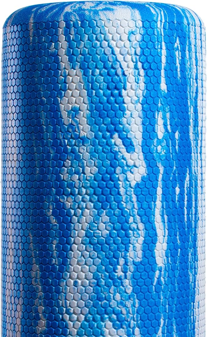 OPTP PRO-ROLLER Standard Density Foam Roller - Durable Roller for Back Massage, Deep Tissue Foam Roller Exercises, Stretching, Fitness, Yoga and Pilates - 36 Inches by 6 Inches, Blue