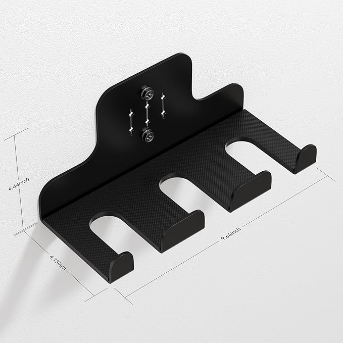 Barbell Wall Holder,Olympic Hanger,Garage Gym Bar Wall Rack,Vertical Barbell Mount Rack,Space Saving Commercial or Home Gym Accessory,Holds Under 33mm Bar Size(Black)