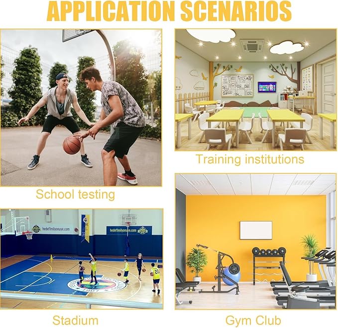 Adjustable Height Vertical Jump Tester, 47.24''-137.8" Wall-Mounted Vertical Jump Measurement Tool, School Gym Verticals Jumps Trainer Training Equipment, Verticals Jumps Tester Outdoor Use