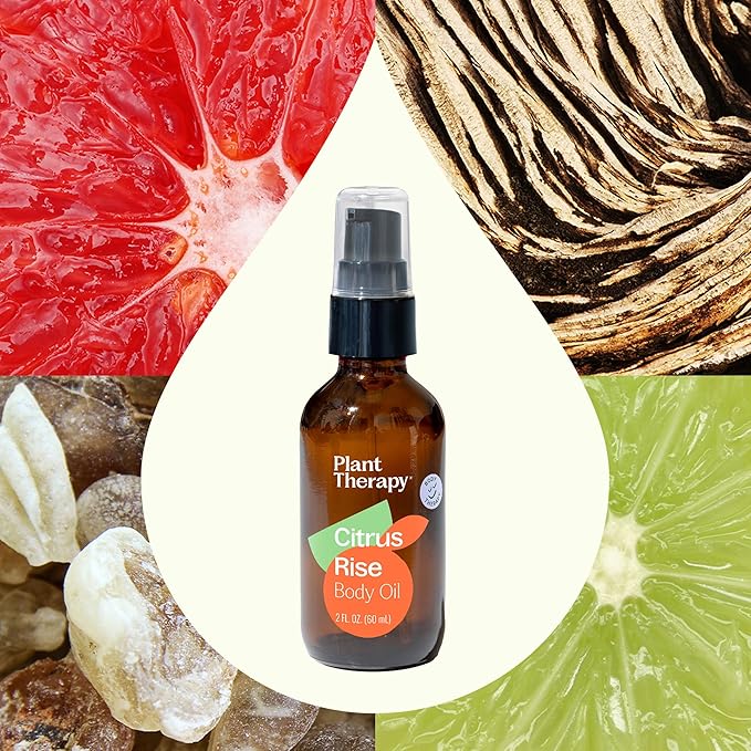 Plant Therapy Citrus Rise Body Oil 2 oz Naturally Uplifting Scent, Lightweight Daily Hydration, Promotes Soft & Healthy Looking Skin, Scented with Pure Essential Oils