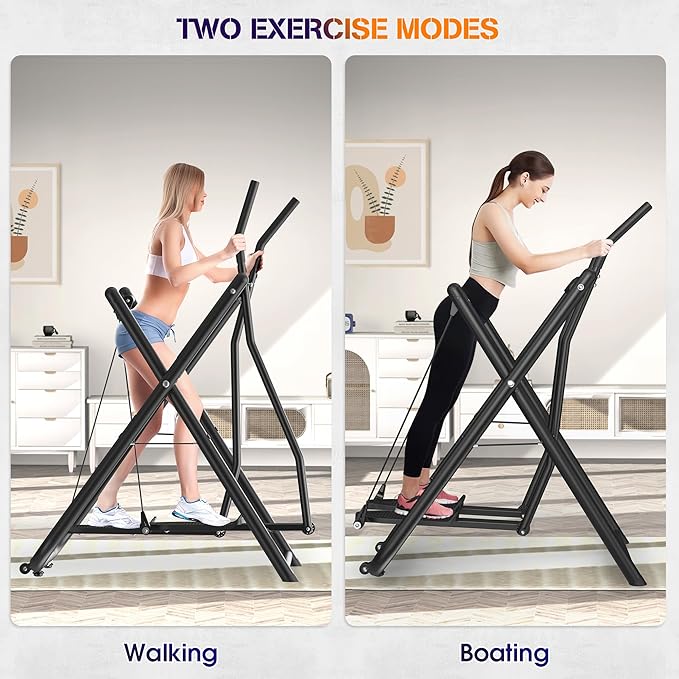 Air Walk Elliptical Glider Machine,Ellipse Machine for Home Cross-Training Arm/Leg Cardio Workout Equipment,Fully Assembled Low-Impact Design for Home Gym,600LBS Loading Capacity-New Version