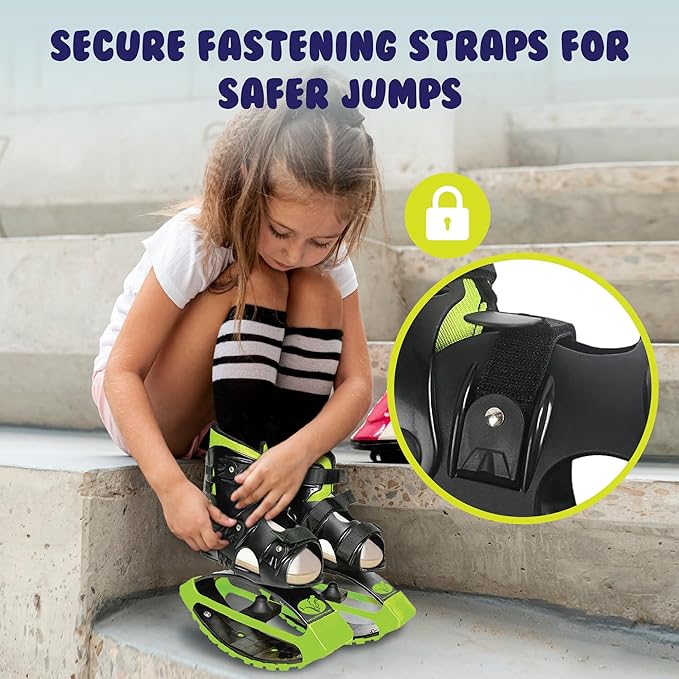 New Bounce Jumping Shoes - Kangaroo Jumping Shoes for Kids - Exercise Moon Shoes - Bouncy Shoes for Ages 8-12 - Size 1-6 (32-38 EU)